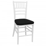 Cadeira Tiffany Branca c/ Almofada Preta